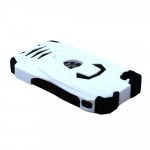 Wholesale iPhone 4 4S 3D Race Car Hybrid Case (White-Black)